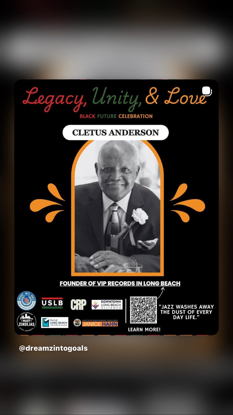 Cletus Anderson, founder of VIP Records in Long Beach, honored at the celebration