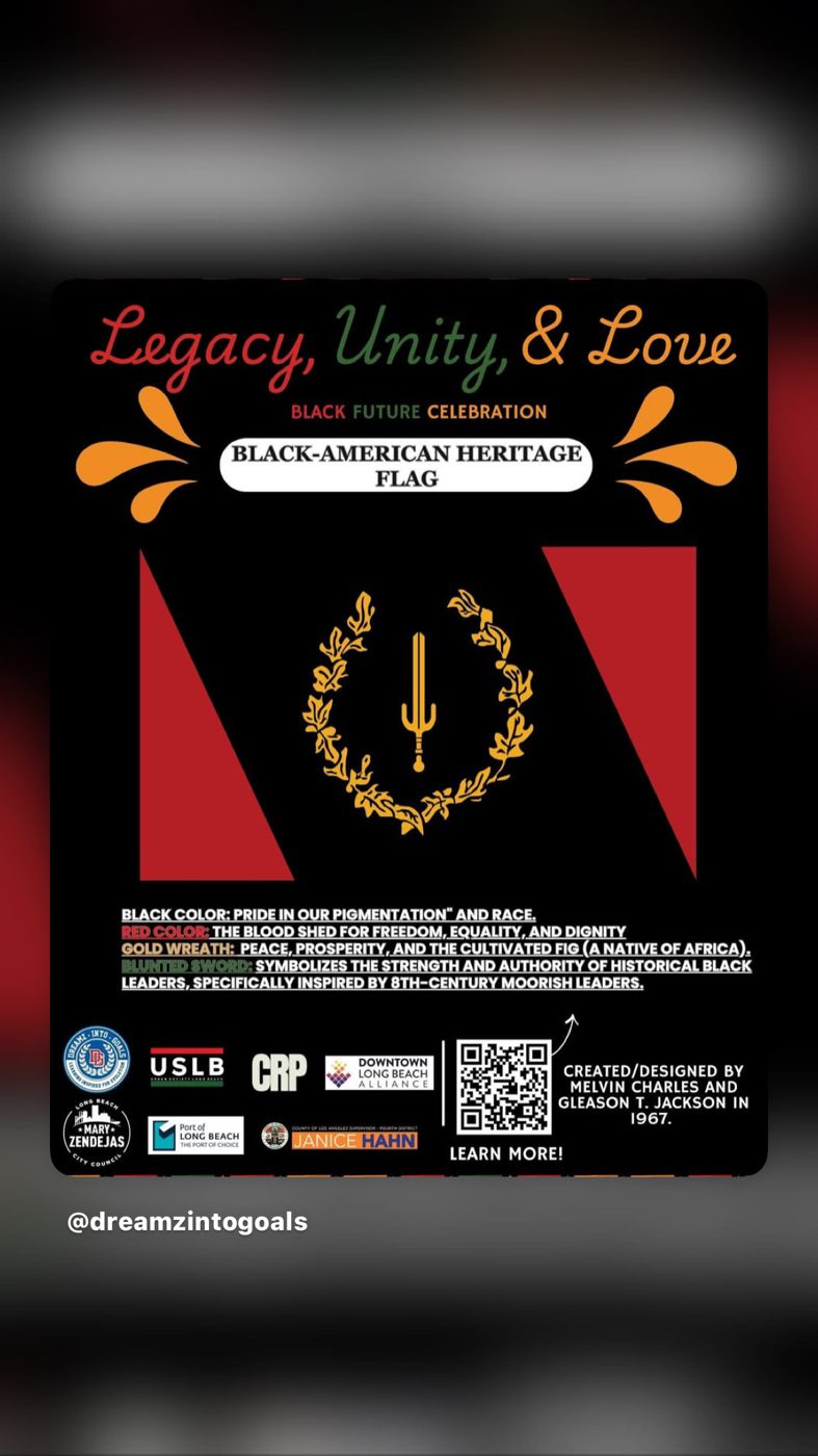 The Black-American Heritage Flag, created by Melvin Charles and Gleason T. Jackson in 1967