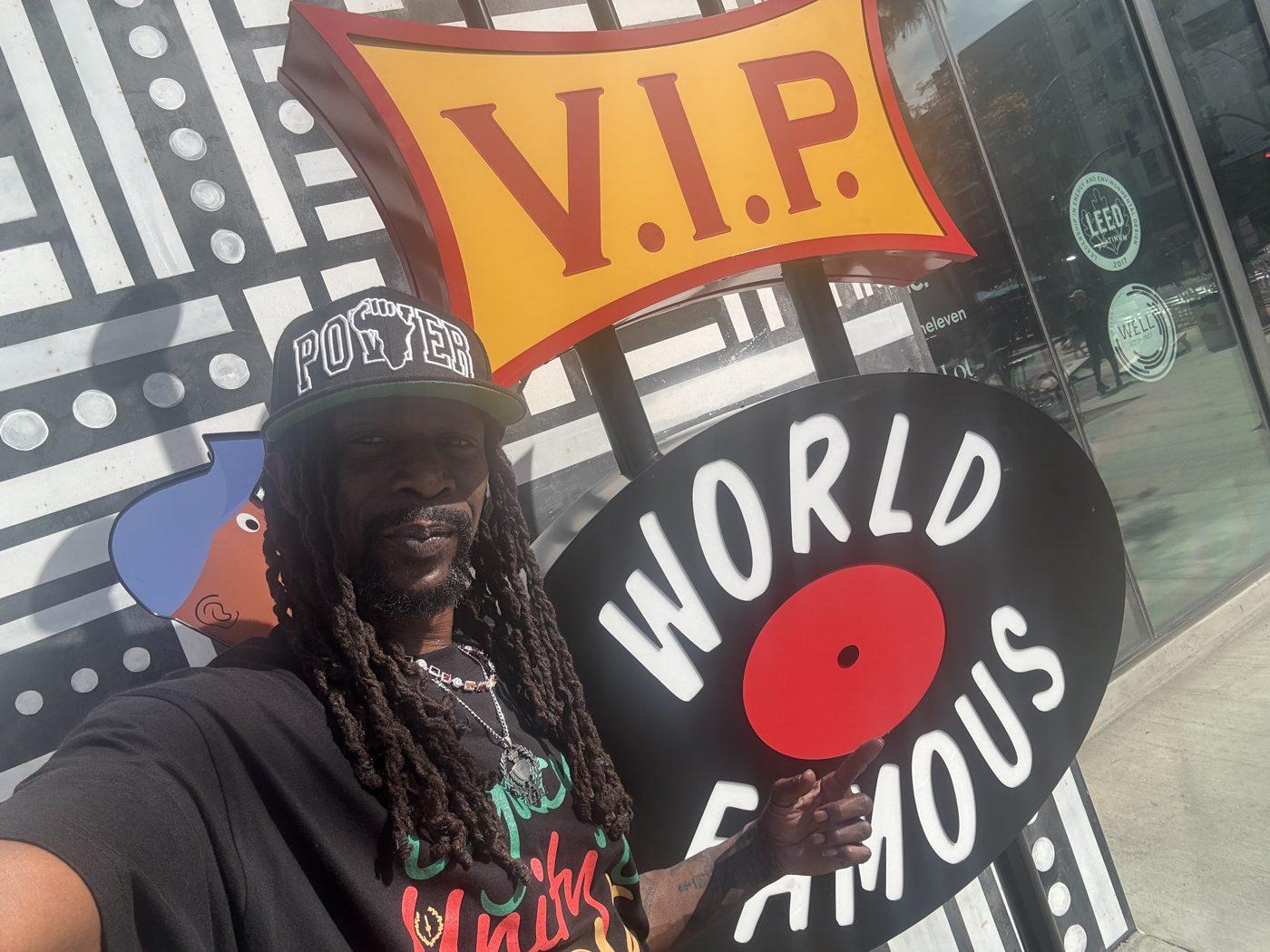 At the World Famous VIP Records landmark in Long Beach
