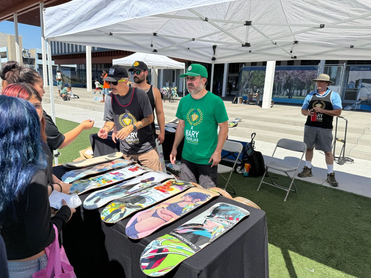 Skateboard giveaway at the Annual Skate Turn Up
